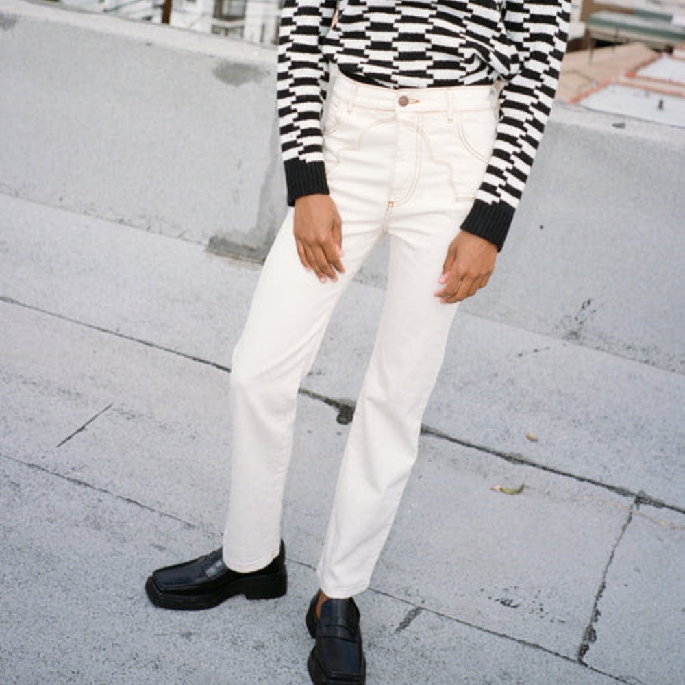 (Lisa Says Gah) Pastiche Jean in Off-White